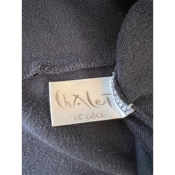 Chalet et Cici Blue Cowl Neck Ruched Tunic SZ SM Lagenlook Oversized Capsule - Picture 4 of 10